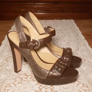 COACH "BELYNDA" PLATFORM HEELS - SIZE 8B